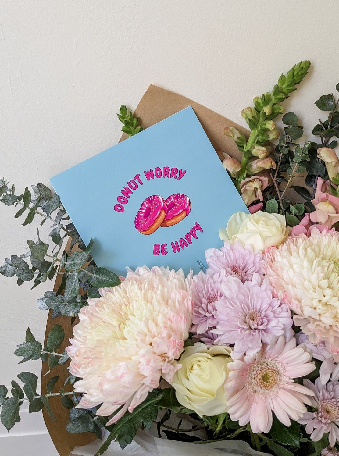 Punny Card & Flowers Bundle