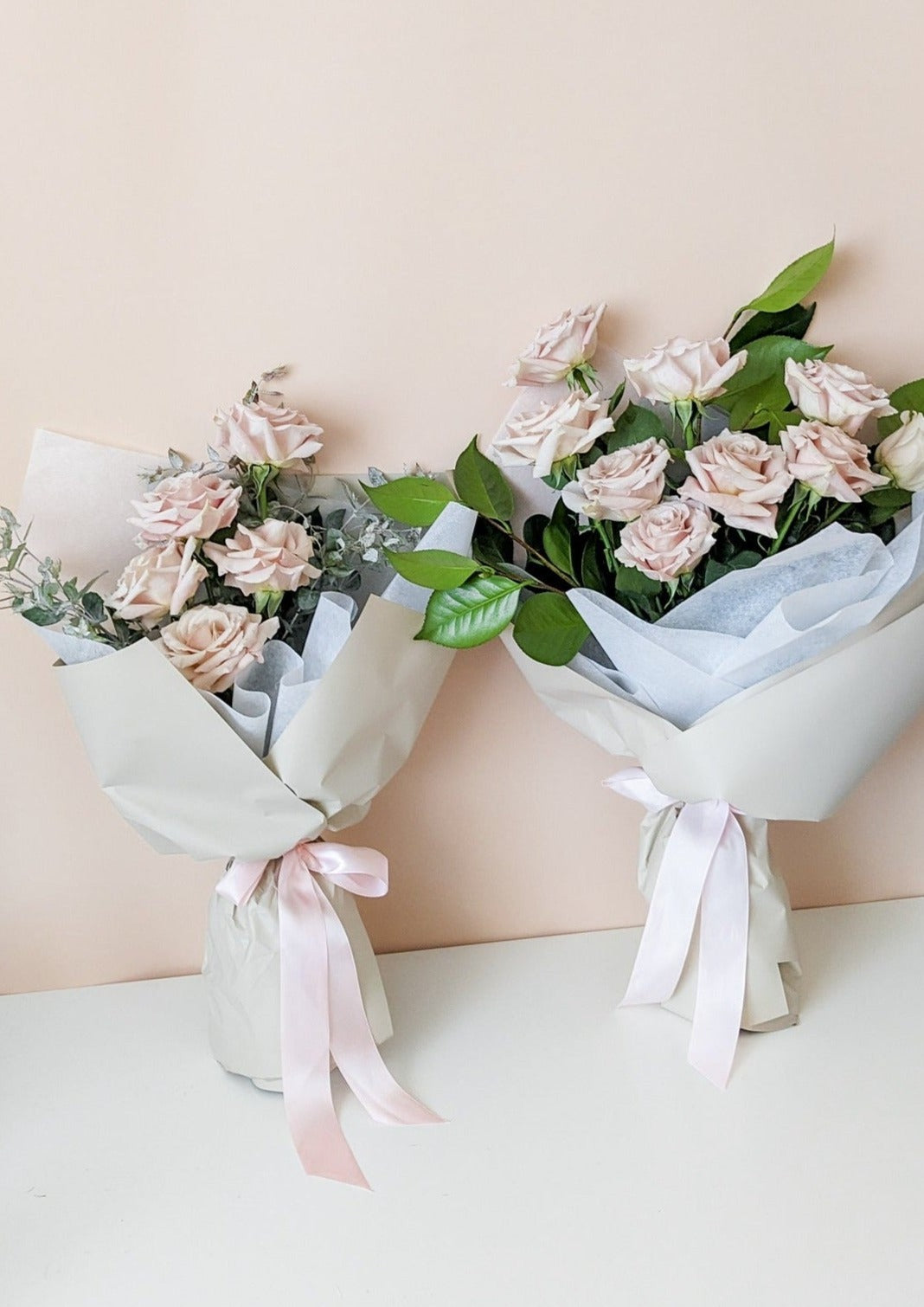 5 Blush Pink Roses Bouquet