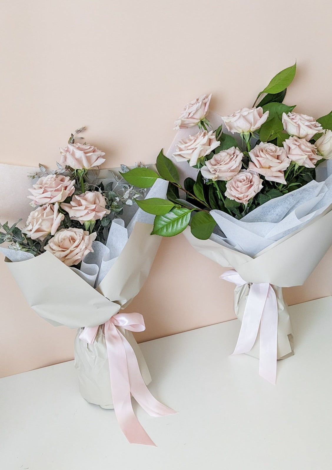 9 Blush Pink Roses Bouquet