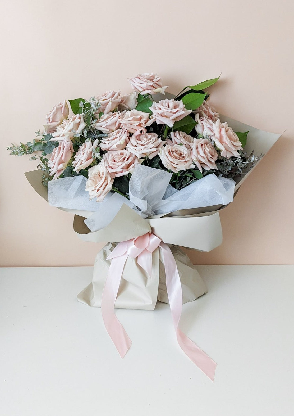 Luxe 21 Blush Roses Bouquet
