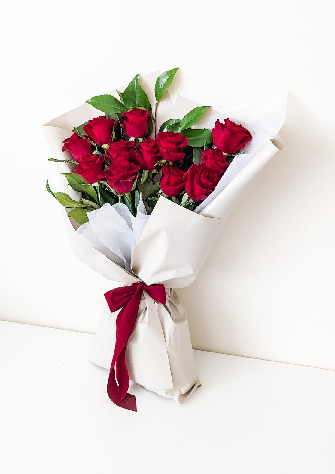 Dozen Roses in Romance Red